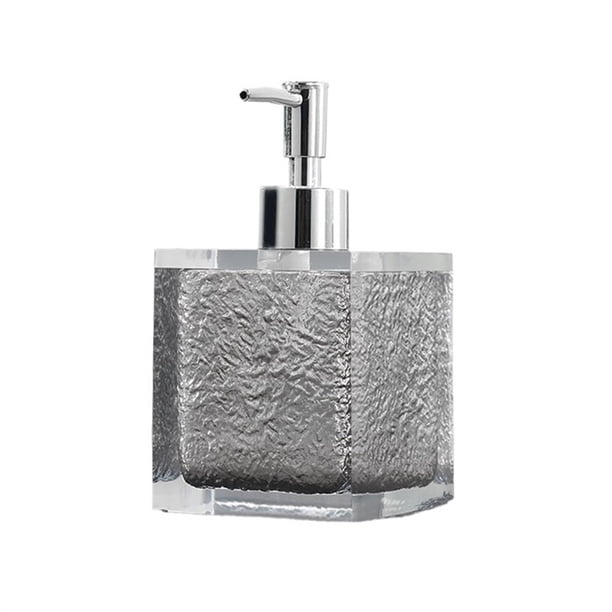Dispensador de jabón con botella de jabón plateada galvanizada for encimera de cocina y baño