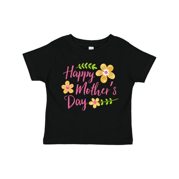 Inktastic Happy Mothers Day with Flowers Boys or Girls Toddler T-Shirt