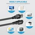 thumbnail image 4 of 5Ft 3 Prong Ac Power Cord For Tv, Computer, Printer, Radio, Monitor,Laptop,Oven, 4 of 6
