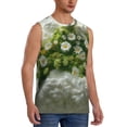 thumbnail image 2 of Fotbe Nature Hand Daisies Art Men's Camiseta sin Mangas Estampada para Hombres, Playera Casual para Gimnasio, Entrenamiento, Playa-X-Large, 2 of 7