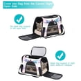 thumbnail image 5 of Dragonfly Premium Pet Carrier Bag - 900D Oxford Cloth, Sherpa Base, Nylon Webbing | Size: 17x10x11.8 in | Durable and Stylish Dog Travel Tote, 5 of 7