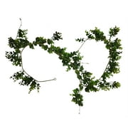 Mainstays 6 ft. Artificial Boxwood Garland, Green, for Everyday Decoration Use. Material: Polyethylene