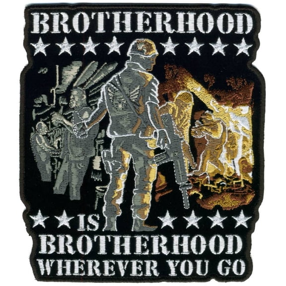 Hot Leathers PPA5707 Brotherhood Wherever You Go 10" x 11" Patch 10 Width x 11 Height Inches
