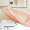 thumbnail image 4 of 600 Thread Count Egyptian Cotton Flat Sheet – 1 Piece, Solid Peach Twin XL Size (70" x 102"), 4 of 5