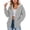 A826 Grey, variant on Womens Leopard Print Hoodie Fall Winter Zipper Fleece Pullover Long Sleeve Loose Fit Pockets Sweatshirt Casual Fall Winter Hooded Jacket Size S Pink