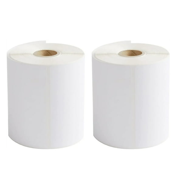 4x6 Thermal Labels, 500 Shipping Labels, 250 per Roll White Perforated Self Adhesive Labels for Thermal Printer (2 Rolls)