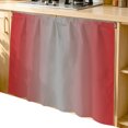 thumbnail image 2 of Red Grey Ombre Cabinet Curtain 35"Wx35"L, Dustproof Under Sink Skirt with Self Adhesive Tape, Modern Gradient Abstract Art Cabinet Curtain Cover for Kitchen Sink, Bathroom Vanity, Laundry Room, 2 of 9