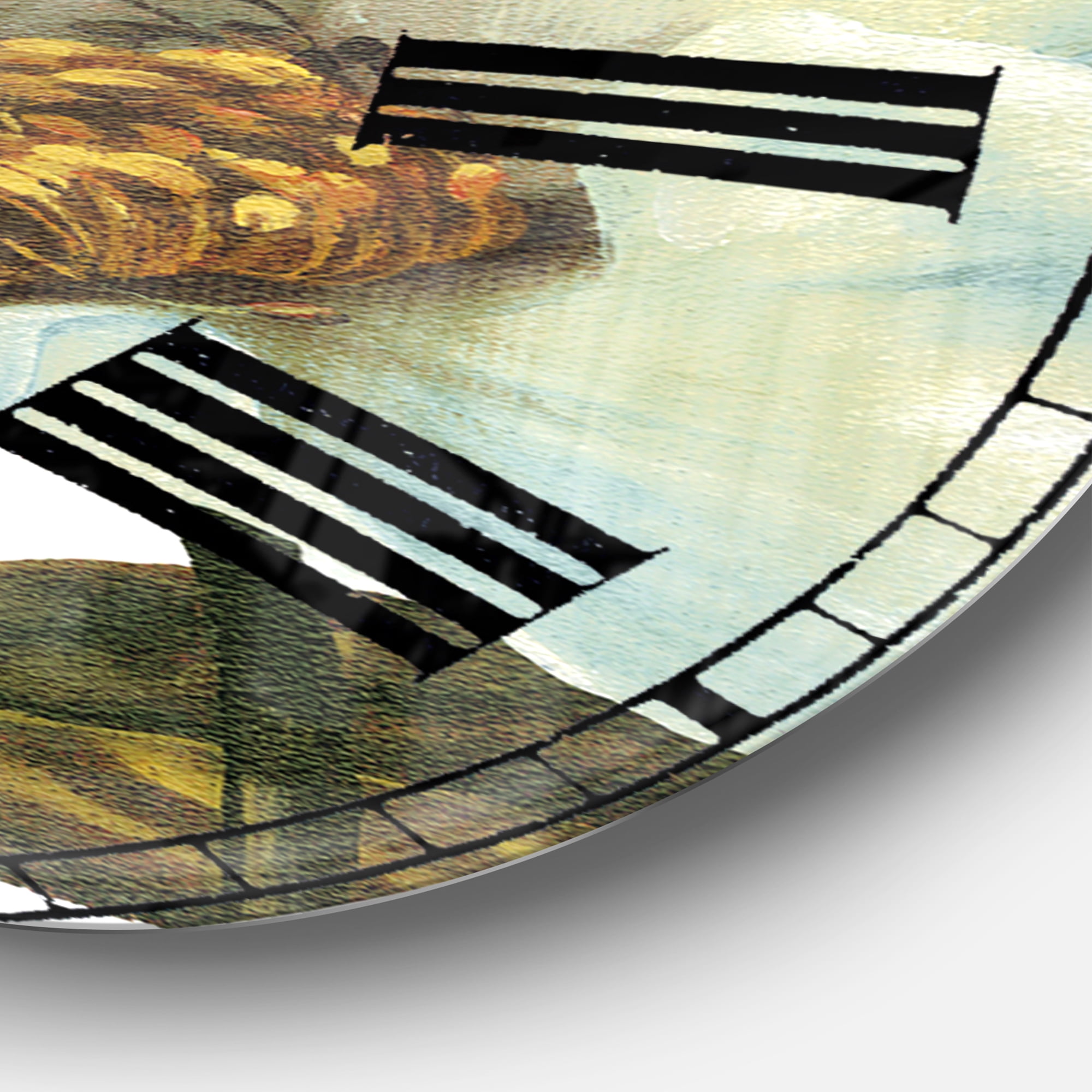 Designart Oversized Multicolor Analog Round Modern Traditional Wall Clocks, CLM30957-C23