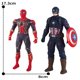 thumbnail image 5 of Figuras de Anime de Los Vengadores, superhéroes con luz LED, Iron Man, Spider Man, Hulk, juguetes modelo, muñeca para niños, regalo de cumpleaños, bolsa Opp, 15CM（Captain America，, 5 of 5