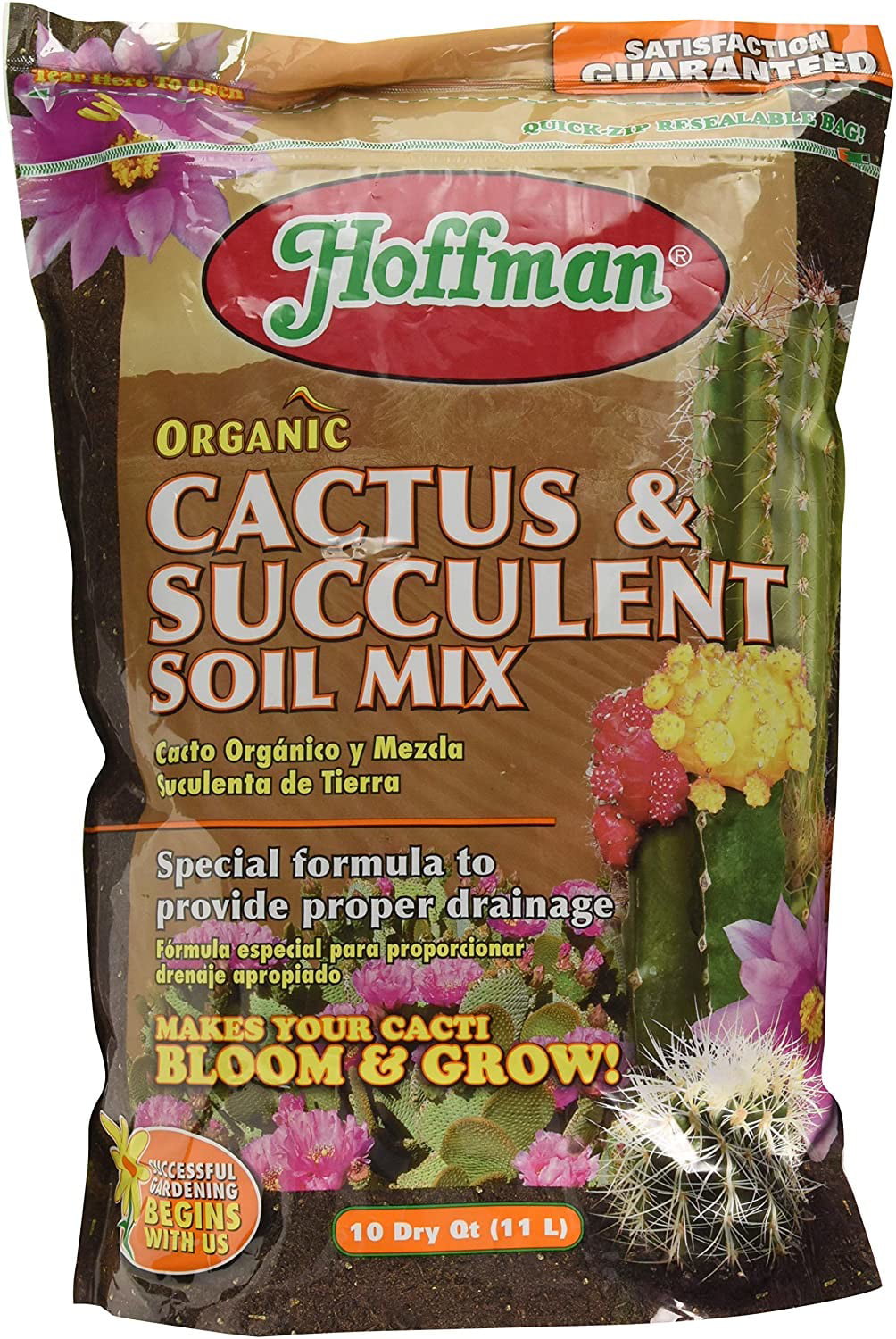 4 Quarts Brown/A .1 Pack Hoffman 10404 Organic Cactus and Succulent Soil Mix