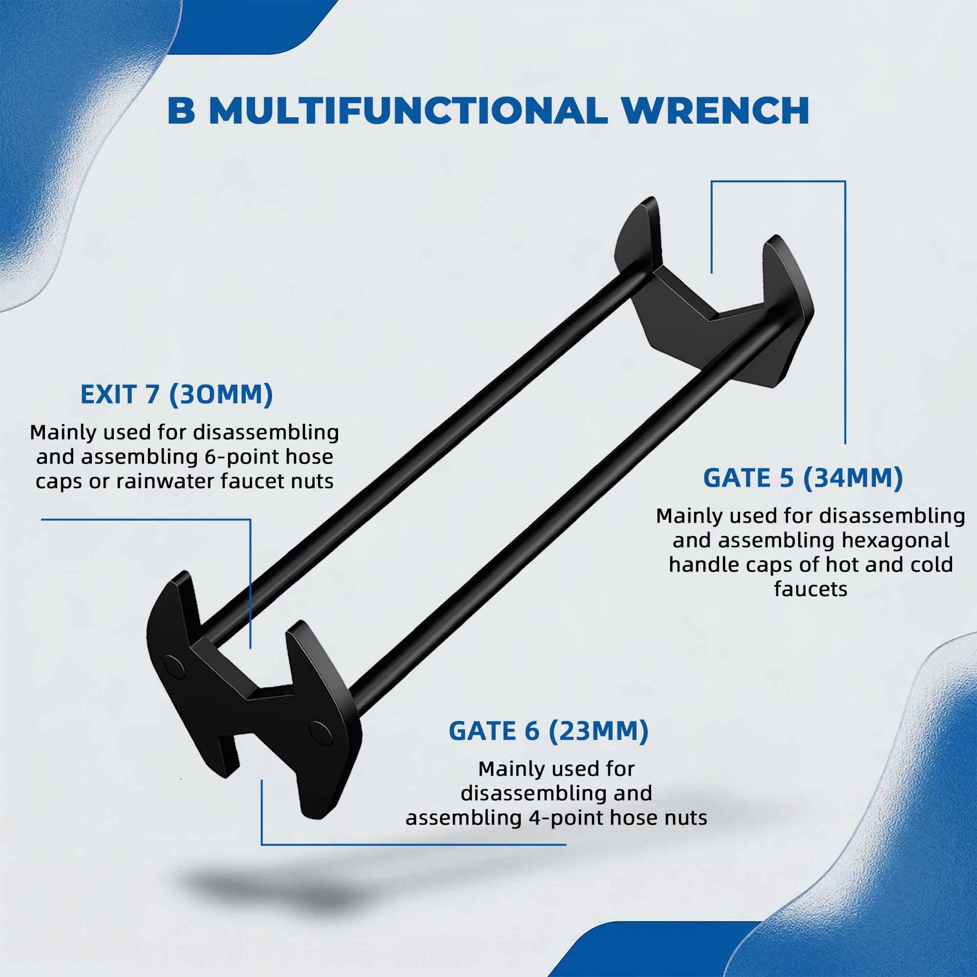 4Pcs Sink Wrench Set – Multi-Functional Tools for Faucet and Sink Installation, Ideal for Tight Spaces, Plumbing Repair Essentials