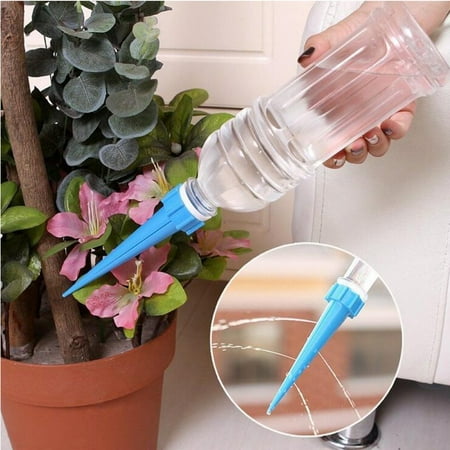 4-Piece/Set Garden Cone Watering Spikes Drip Controller Plastic Flower Plant Waterers Watering Equipment Bottle Automatic Irrigation System for Kitchen Indoor Outdoor