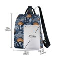 thumbnail image 3 of FORMRS Women's Travel Backpack Purse Anti-Theft Hidden Pockets Casual Shoulder Bag, Blue Elegant Geometric, 3 of 7