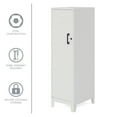 thumbnail image 6 of Space Solutions 53.38 inch High 4 Shelf Storage Locker Cabinet, Welded Metal, Fully Assembled, Vented Door, 3 inch Riser Legs, White, 6 of 15