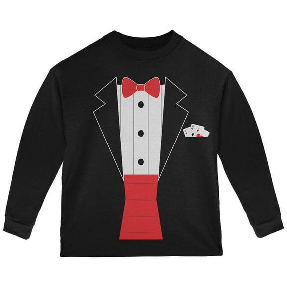 Halloween Magic Magician Costume Toddler Long Sleeve T Shirt Black 4T