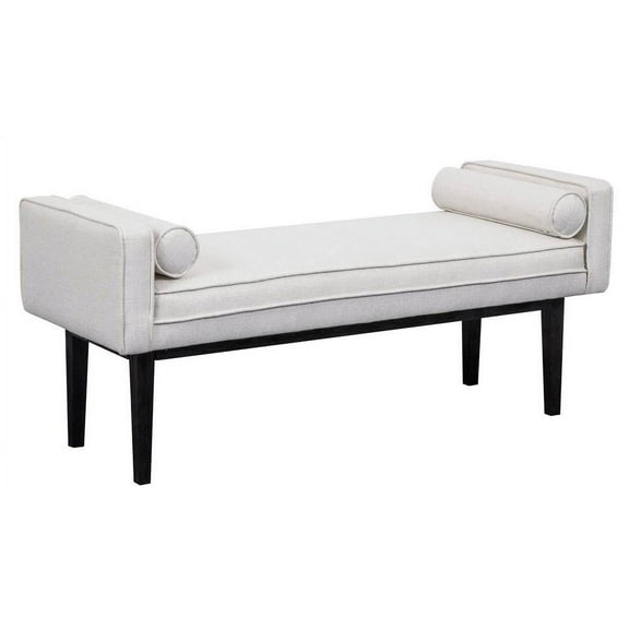 Accentrics Home Upholstered End Of Bed Bench With Natural White DS-D233-600
