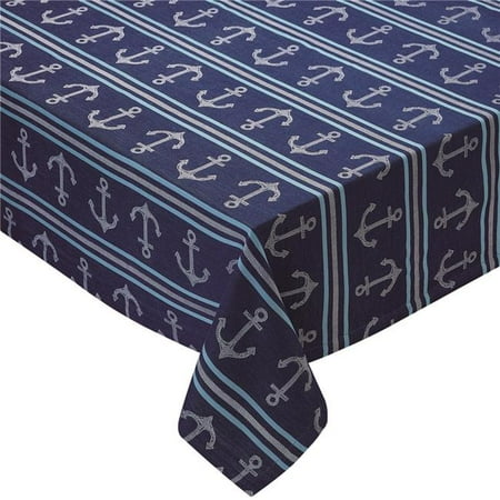 

Teal French Stripe Tablecloth 60X84 inch