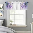 thumbnail image 3 of Country Lavender Butterfly Purple Gradient Valances for Windows,Kitchen Valance Rod Pocket Short Curtain, Vintage Oil Painting Art Valance Curtain Window Valances for Bedroom Living Room 54x18in, 3 of 9