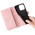 thumbnail image 5 of Dteck for Samsung Galaxy A16 5G Wallet Case with Card Holder for Women Men, Galaxy A16 5G Phone Case Embossed PU Leather Zipper Purse Card Holder Flip Folio Shockproof Cover with Wrist Strap,Pink, 5 of 6
