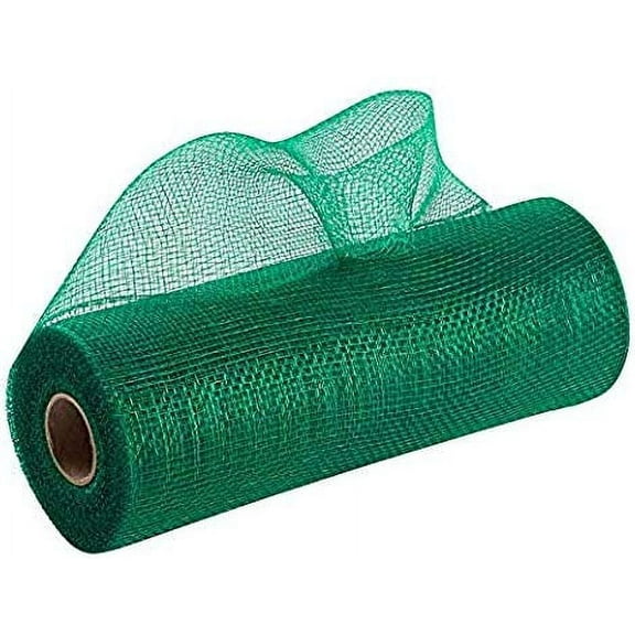 Emerald Green Christmas Deco Mesh - 10" x 10 Yards, St. Patrick's Day, Easter, Wreath Decor, Fall