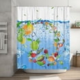 thumbnail image 4 of Summer Shower Curtain Cool Fruit Shower Curtains for Bathroom Colorful Shower Curtain Fruit Bathroom Decor with Hooks Waterproof Polyester Fabric 72x72 in, 4 of 6