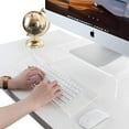 thumbnail image 5 of Homeries Acrylic Monitor Riser & Keyboard Stand for Home, Office, Business, Gamers, Home, Schools | Multi Media Computer Desk Stand | Angled & Tilted Keyboard Tray Riser | Create Ergonomic Working Spa, 5 of 9