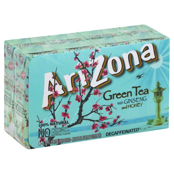 Arizona Green Tea with Ginseng & Honey, 6.75 Fl. Oz., 8 Count Walmart
