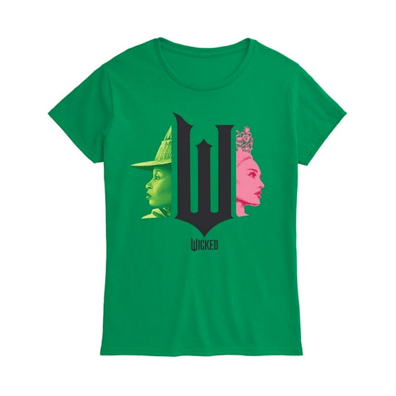 Wicked - Elphaba And Glinda Side Profile - Women's Fitted Graphic T-Shirt