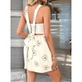 thumbnail image 4 of Women 2025 Summer Rompers Floral Boho Sleeveless Back Tie Flowy Short Jumpsuits Beach Outfits  XL, 4 of 8
