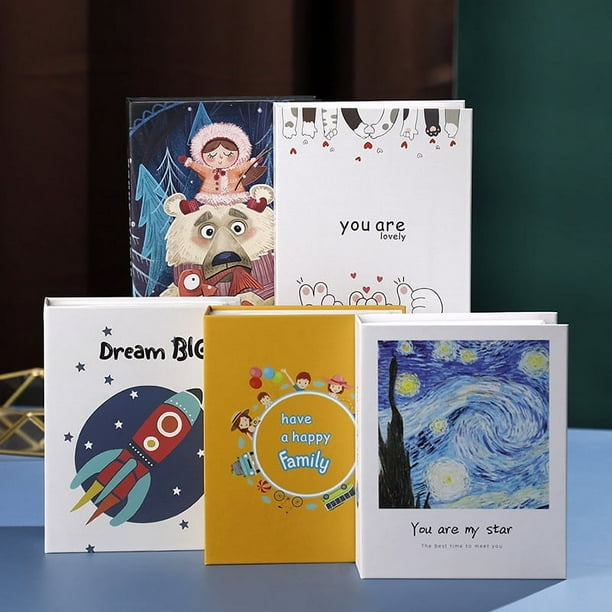 Álbum de fotos de 5, 6 y 7 pulgadas, este álbum de fotos con cuadrícula de palacio es un libro de tarjetas de gran capacidad para almacenar fotos de bebés en el estudio