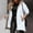 White Coats for Winter, variant on Women's Patchwork Hooded Jackets Solid Color Fashion Long Sleeve Loose Jacket Winter Warm Casual Zip Up Coats with Pockets White XXL