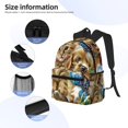 thumbnail image 3 of Honeii Christmas Kitten Puppy Print School Backpack,Casual Lightweight Travel Rucksack Daypack,Backpacks for College High, 3 of 6