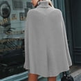 thumbnail image 5 of SRZYMJ Elegant Women's Knitted Turtleneck Cape Poncho Coat Soft Warm Winter Fashion Outerwear Garment, 5 of 6