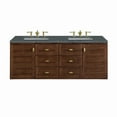 thumbnail image 2 of James Martin Vanities 60" Double Vanity, Mid-Century Walnut w/ 3 CM Parisien Bleu Top, 2 of 2