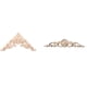 thumbnail image 1 of 2x Rubber Wood Carved Corner Onlay Applique Furniture Home Decor 30 X 7cm & 12.5x12.5cm, 1 of 5