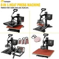 thumbnail image 2 of SHZOND 5 in 1 Heat Press Machine,12x10 inch Heat Press Transfer Machine Sublimation for T-Shirt Hat Cap Mug Plate Cap, 2 of 9