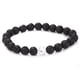 thumbnail image 1 of Xiao Hua Pulsera de cuentas hecha a mano, ideal para hombres y mujeres, con cuentas de piedra volcánica natural (negro y blanco), 1 of 2