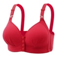 thumbnail image 2 of Gymayou Ribbed Bras for Women Front Closure No Underwire Comfort Bras Size 36, 2 of 3