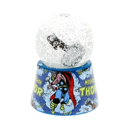 Marvel Thor s Hammer Mjolnir 3-Inch Mini Light-Up Snow Globe