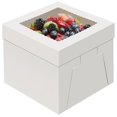 thumbnail image 1 of Paquete de 4 cajas desechables para tartas WINKIO de 30 x 30 x 20 cm con ventana, 1 of 7