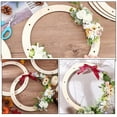 thumbnail image 2 of HERFIER 2Pcs Chic Wood Crafts Wreath Frames DIY Wreath Hoops Practical Wreath Making Rings 11.4x11.4x0.16in, 2 of 8