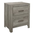 thumbnail image 6 of Gray Finish Bedroom Furniture 3pc Set Full Size Bed and Two Nightstand Rustic Style Panel Bed, 6 of 6