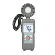OWSOO Digital Light Meter Illuminometer with  Rotatable Head, Measure up to 200,000 Lux, Handheld Temperature Measuring Instrument, Ideal for Various Lighting Conditions