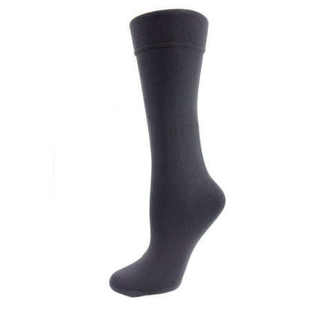 

Plush Fleece Lined Women s Knee High Socks - Grey - Onesize