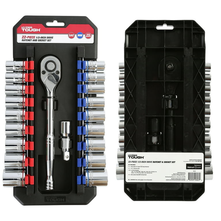 1/2 in. Drive Ratchet and SAE/MM Socket Set (22-Piece) 1/2 in. Drive Ratchet and SAE/MM Socket Set (22-Piece)
