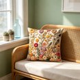 thumbnail image 4 of Vintage Floral Throw Pillow Covers, Short Pile Plush Boho Decorative Square Pillowcases for Living Room Couch Bed Decor, 4 of 6