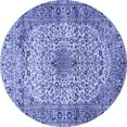 thumbnail image 1 of Ahgly Company Indoor Round Medallion Blue Traditional Area Rugs, 5' Round, 1 of 4