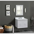 thumbnail image 2 of Bellaterra Home 31" Single wall mount vanity in White finish top with White quartz and oval sink, 2 of 8