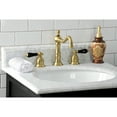 thumbnail image 2 of Kingston Brass KS1977PKL Duchess Widespread Bathroom Faucet with Brass Pop-Up, Brushed Brass, 2 of 8