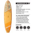 thumbnail image 3 of THURSO SURF Inflatable Stand Up Paddle Board All-around SUP Waterwalker 126 10'6×31''×6'' Deluxe Package | Carbon Shaft Paddle | Roller Backpack | Dual Chamber Pump | Coiled Leash (Tangerine), 3 of 5